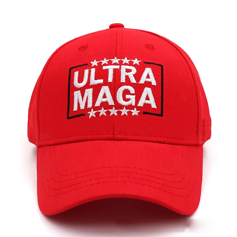 Trump Fans Embroidery Hats Black Red Ultra Maga Baseball Cap For Men and Women