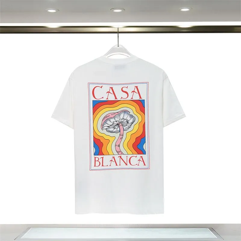 Mens Camisetas Mens Designer Camisetas Luxe Camiseta Homens Casablanca Camisa de luxo para homens Top Oversized Tee Casablanc Camisa Casa Blanca Roupas Moda Verão 1H6J