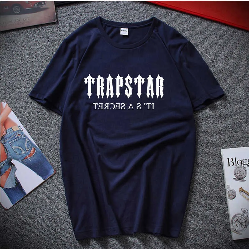 Designer New Brand Trapstar Fashion T-shirt da uomo Abbigliamento Xs-2xl Uomo Donna Moda Uomo Cotone Stampa Casual Allentato Teeshirtr42u