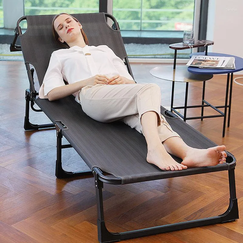 Reinforced Folding Beach Deck Chair Portable Single Dual Purpose Couch