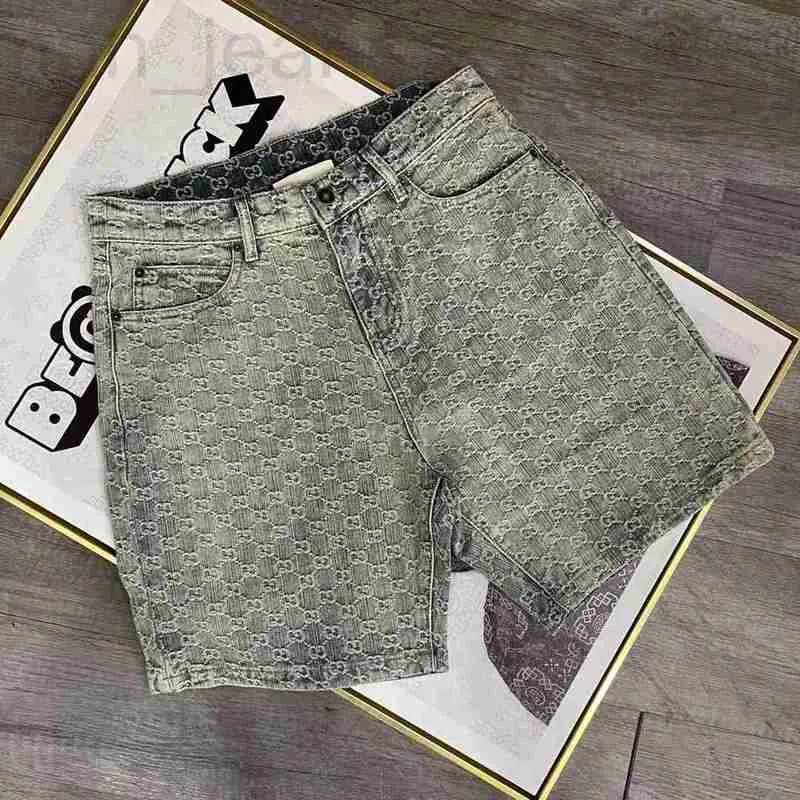 Pantaloncini da uomo firmati Pantaloncini da uomo l'ultima versione estiva in denim Jacquard di alta qualità dal design dritto degli uomini casual di lusso GHO8