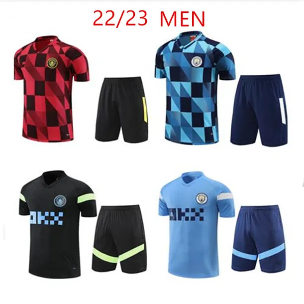 23 24 Haaland Soccer Jersey Tracksuit De Bruyne Mans Cities Grealish Soccer Jerseys Mahrez Foden 22 23 Uniformes de Futebol Manga Curta Terno de Treinamento Sportswear