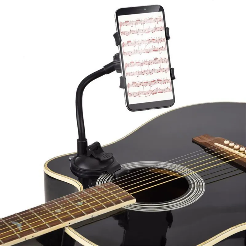 Phone Holder Stand for iPhone X Xiaomi Guitar Street Singing lyrics Song Car Holder Sucker Suction Cups Musicians Guitar Mobile