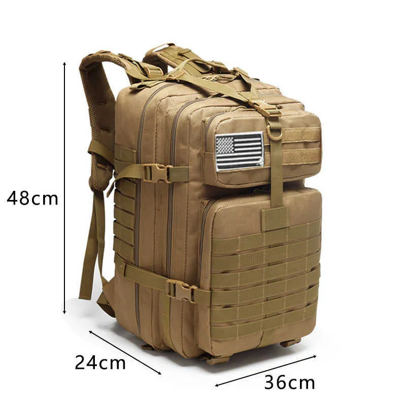 Borse multifunzione 30L / 50L Zaino impermeabile in nylon 1000D Zaini militari all'aperto Sport tattici Campeggio Escursionismo Trekking Pesca Borsa da cacciaHKD230627