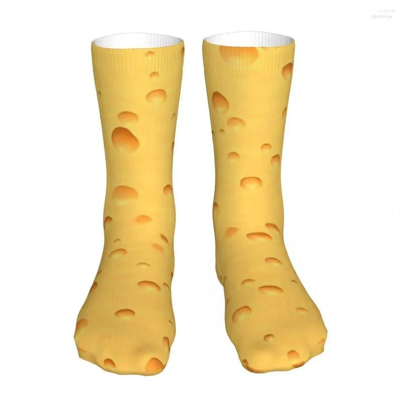 Chaussettes Homme Chaussette Sweet Cheese Homme Femme Bas Polyester Personnalisable Hip Hop