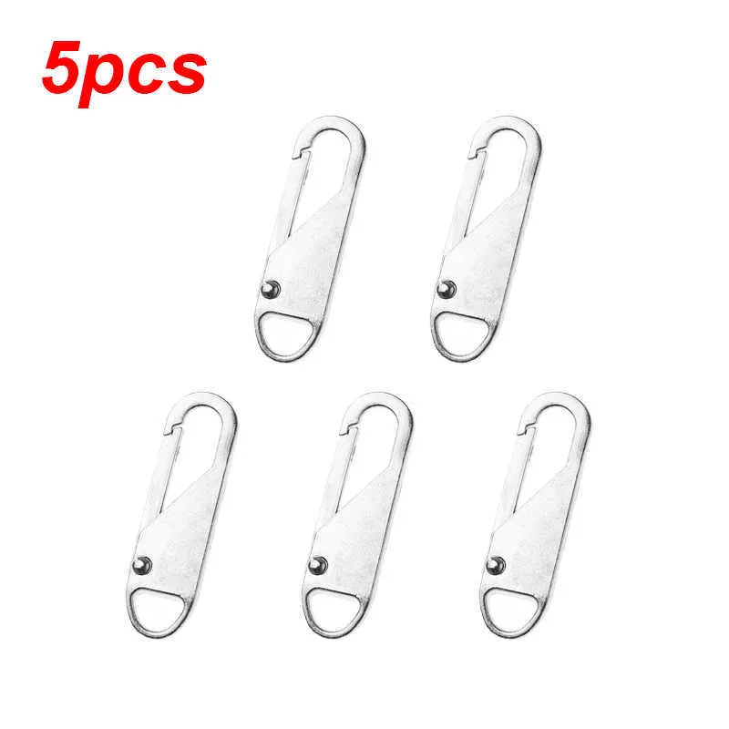 5pcs Metal Universal Replacement Zipper Slider Remove Zipper Puller Zipper  Repair Kit for Craft Sewing Tools Bags DIY Sewing Zipper