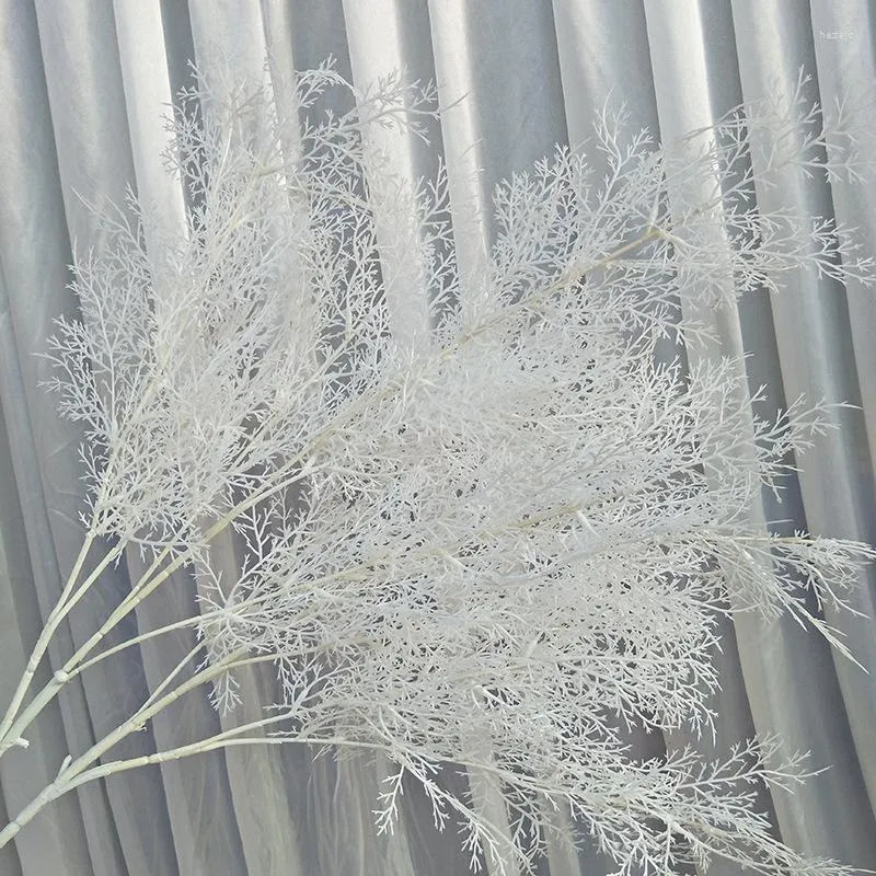 Fiori decorativi 98 cm Faux Rime Grass 6 forchette plastica finta casa matrimonio sfondo decorazione arco composizione floreale Misty Pine