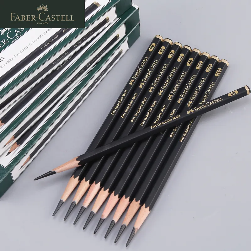 Matite 8 pezzi FaberCastell Graphite Pitt Matt Pencil Set HB 2B 4B 6B 8B 10B 12B 14B Schizzi Disegno Artisti Qualità 230627