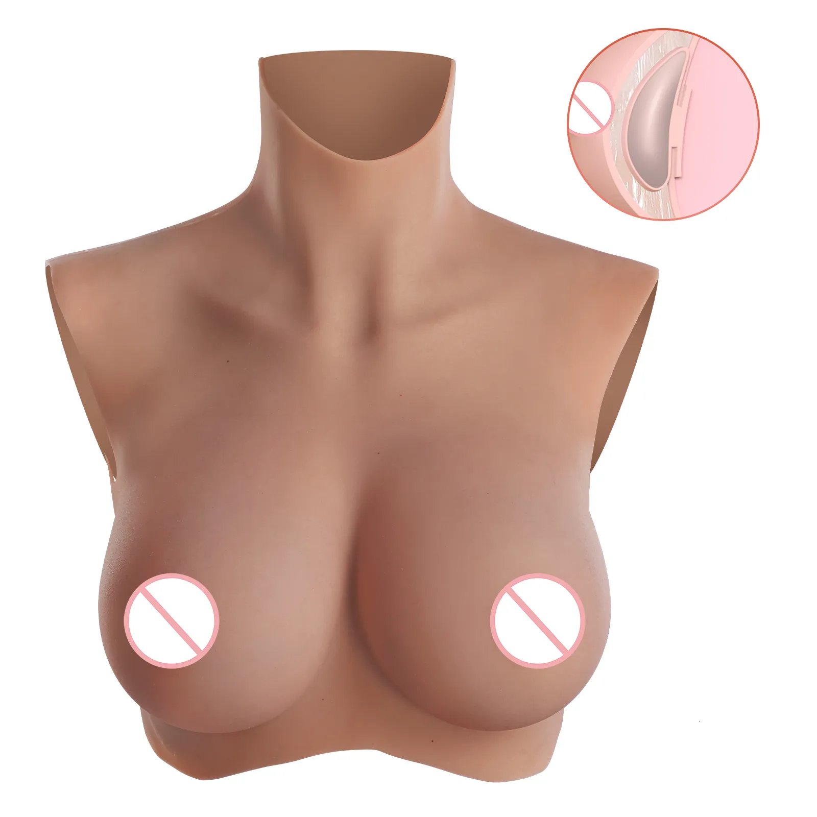 Large Size No Oil Silicone Breast Forms Fake Boobs D Cup ForTransgender  Cosplay