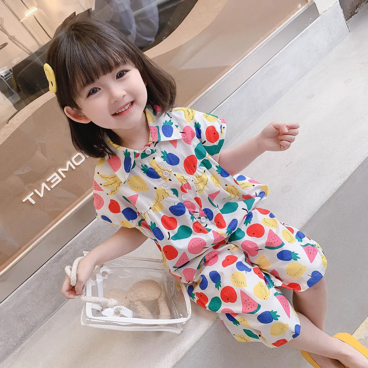 Overalls Summer Casual Baby Girls Cotton Floral Prints Loose Short-Sleeved Single-breasted Bodysuits Kids Jumpsuits Outfits 3-10 Years 230626