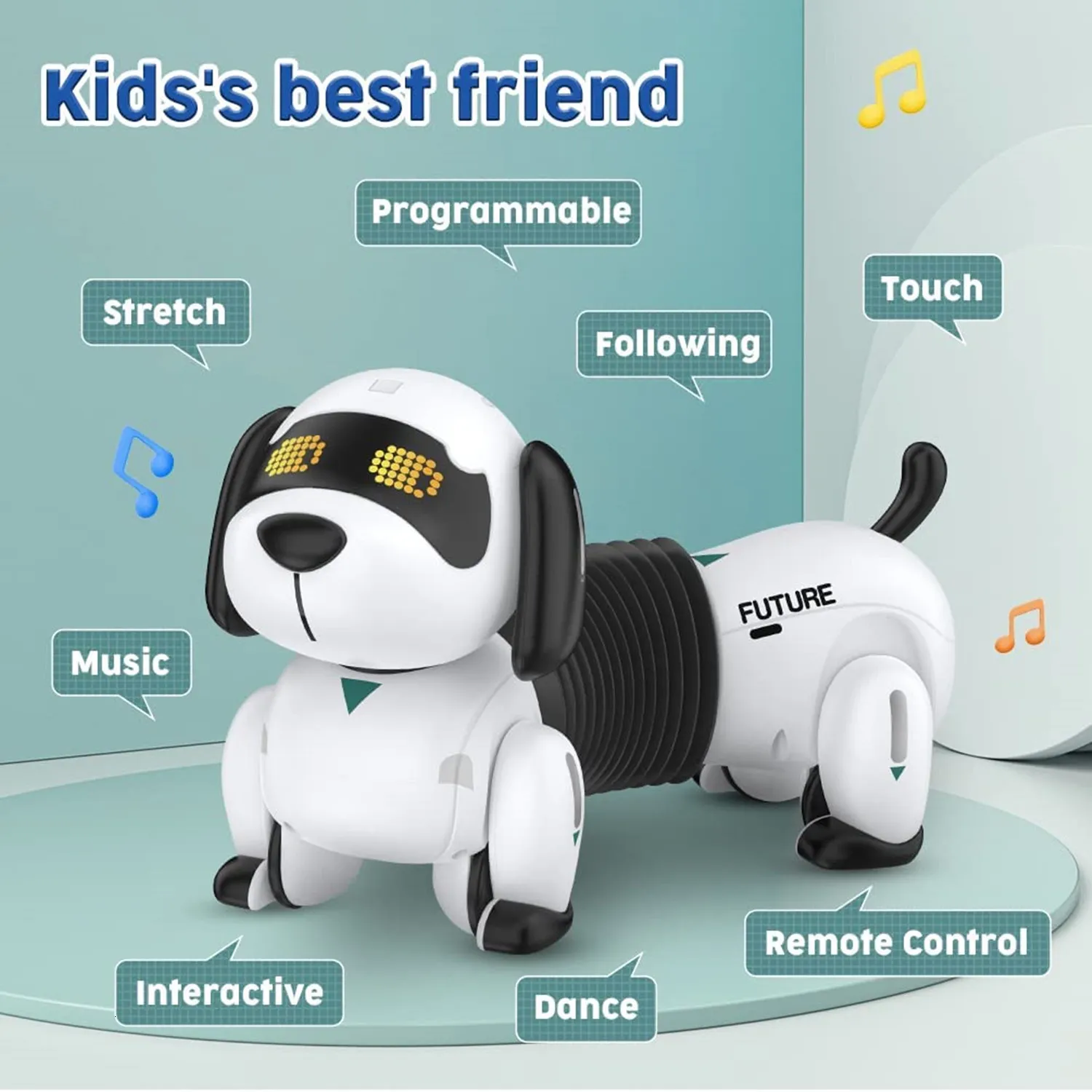 Chiens télécommandés, Robots Stunt Chiots Contrôle vocal Animaux de  compagnie électroniques Danse Robots Animaux de compagnie programmables  Jouets