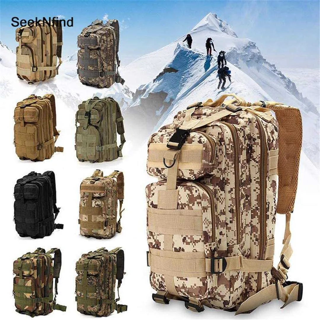 Bolsas multifuncionais masculinas 25L mochila esportiva bolsas militares ao ar livre bolso tático militar multifuncional à prova d'água caminhadas mochila de acampamentoHKD230627