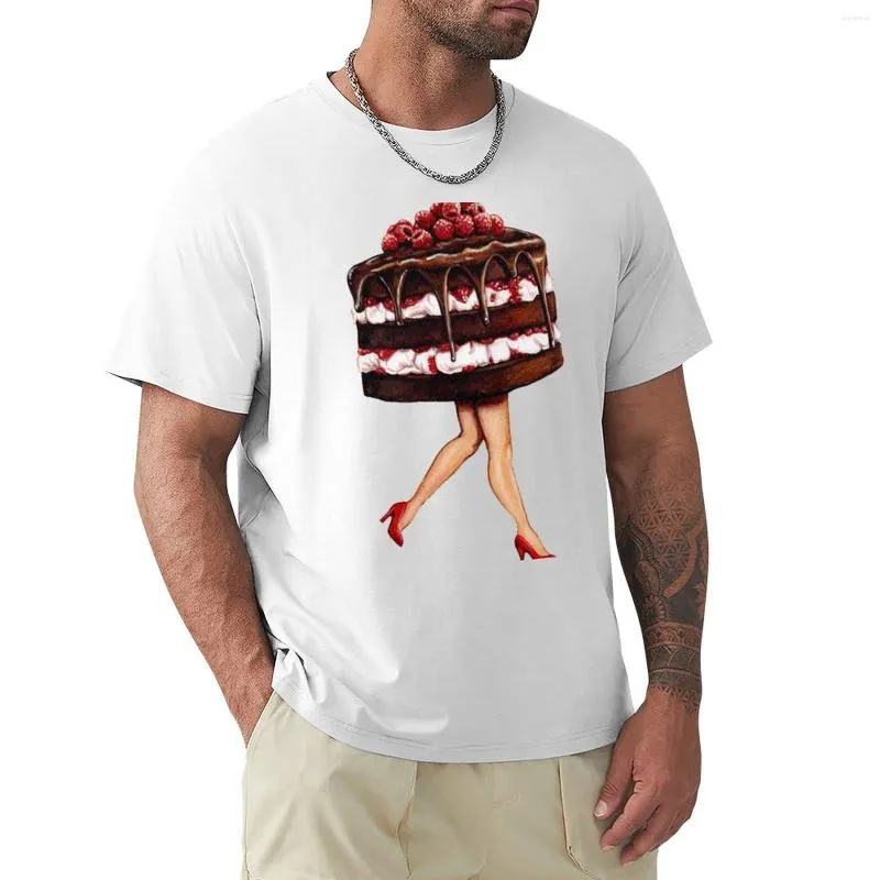 Regatas masculinas Cake Walk T-shirt Anime Roupas para fãs de esportes Camisetas masculinas de manga curta