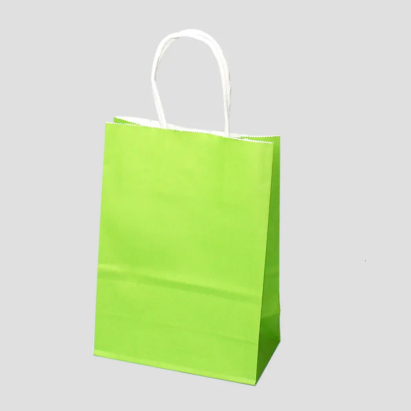 10/30/50pcs DIY Multifunction soft color paper bag with handles Festival  gift bag shopping bags kraft paper packing bag