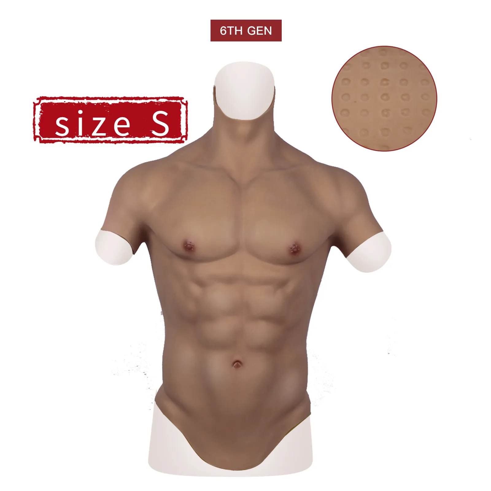 Breast Form KOOMIHO Realistic Silicone Male Muscle Suit Simulation