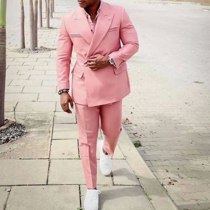 Abiti da uomo Abiti da sposa da uomo Abito da uomo completo da sposo Ultimi blazer di design di lusso Imposta 2 pezzi Stile aderente per le vacanze estive