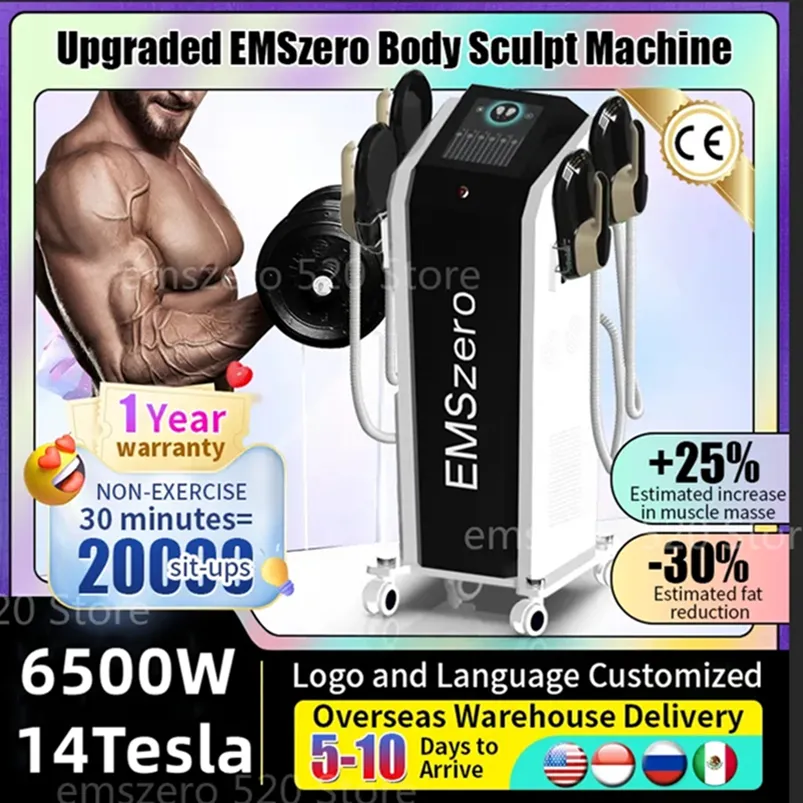 HOT EMSZero 2023 EMS-culpt Machine RF DLS-EMSLIM Neo Technology Neo Technology الكهرومغناطيسي تحفيز العضلات 14 Tesla Slimming Fat Reduction EMS Muscle Trainer