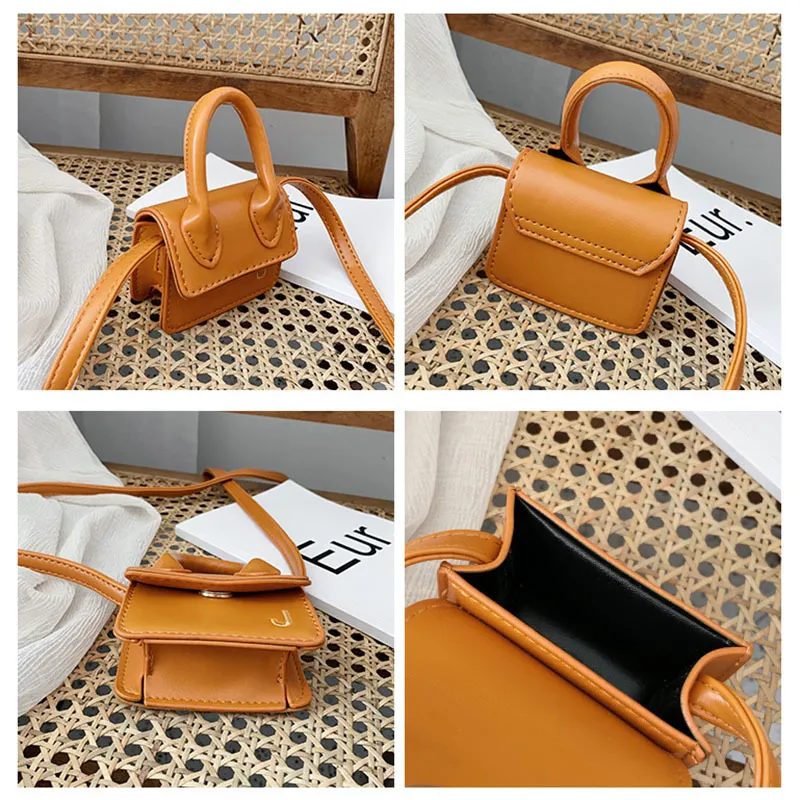2 Mini Sacs à Main Fille - Cuir PU Avec Nœud - Cadeau Anniversaire - Bleu & Rose - 12.5x11 Cm
