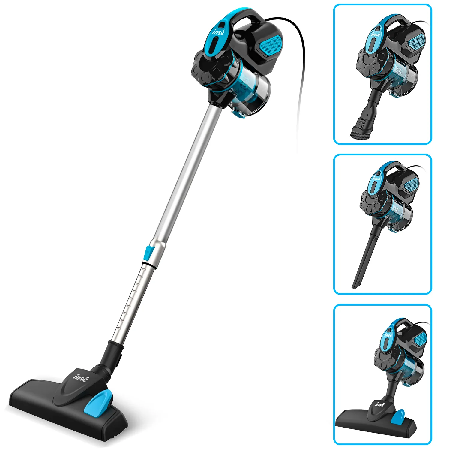 Vakuum Wired Vacuum Cleaner Inse i5 Handhållen Stick Vakuum med 18KPA 600W kraftfull sugpåse -vakuum för hushållsrengöring 230626