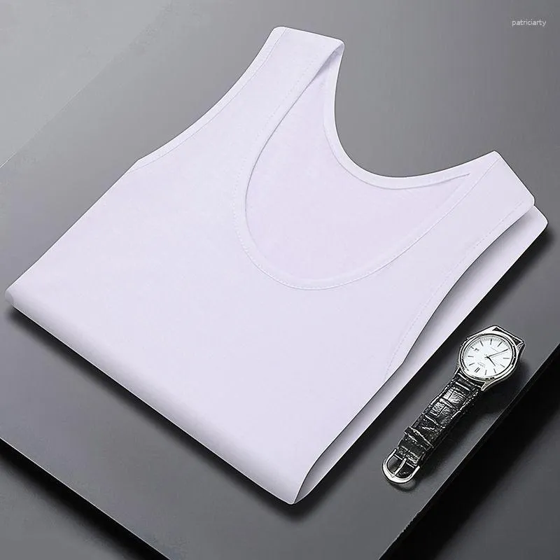 Men's Tank Tops Summer Top Men's Fat Plus Loose Strap Mid Casual Pure Cotton Bottom Dad's Wear