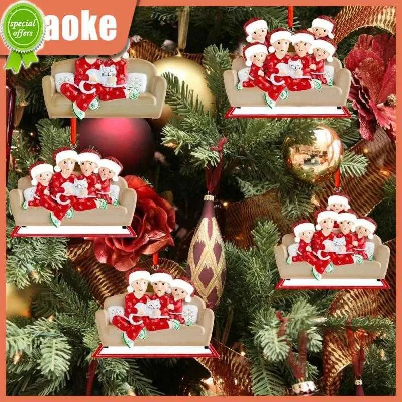 Nuovo albero di Natale durevole Appeso Carino Creatività Albero di Natale Appeso Pendenti Pet Cat Famiglia Albero di Natale Ornamento Capodanno 2023