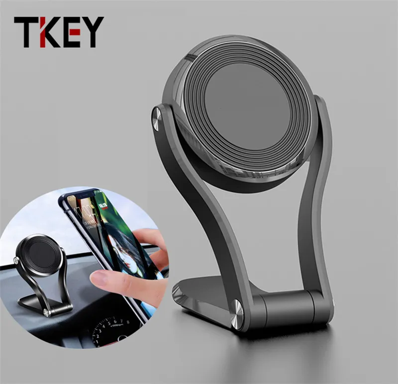 TKEKE MAGNETIC CAR PONIEWATEK 360 ROTOWANY Składający mocny wspornik magnesowy na iPhone Samsung S20 Xiaomi Huawei Universal Mount