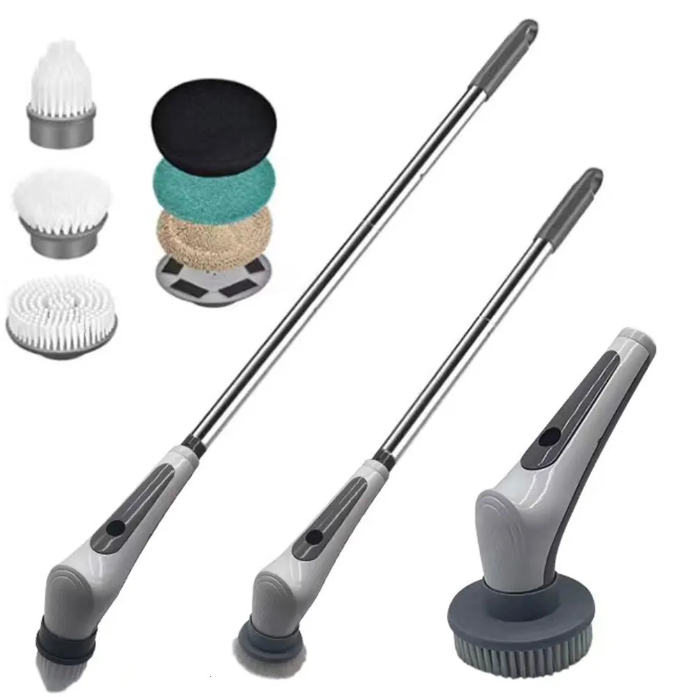 Cleaning Tools 6 in 1 IPX8 Electric Aquarium Brushes Fish Tank Scrubber Brush TypeC Kicthen Bathroom Tool 230627