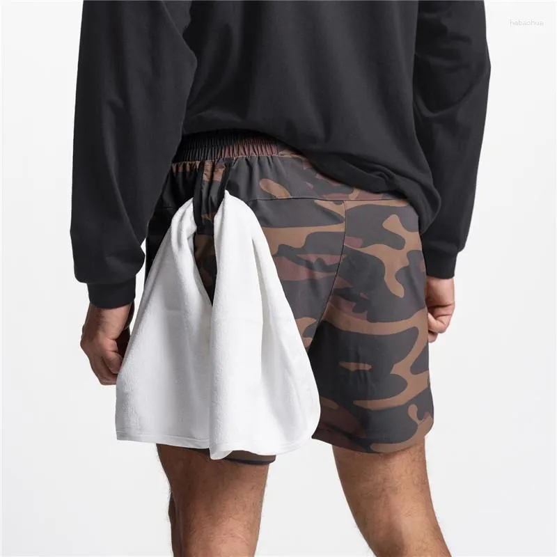 Short de course 2023 Camo hommes Crossfit salle de sport à séchage rapide avec fermeture éclair Fitness Jogging entraînement sport pantalon court