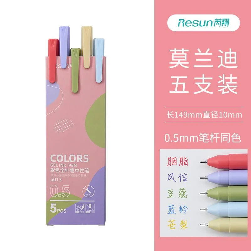 Pens 30 pcs/lot Fashion Morandi Gel Pen Cute 0.5 mm Colorful ink Neutral Drawing Pens School Office writing Supplies Promotional Gift