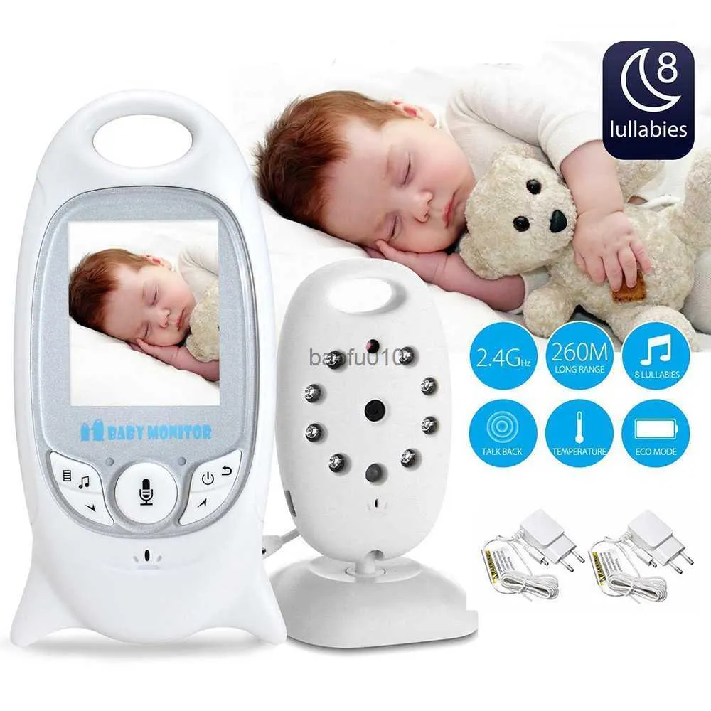 Babyphone Camera Bebe Baby Monitor Video Nanny Radio Wireless Babysitter Two Way Talk Night Vision Temperatur med 8 Lullaby L230619