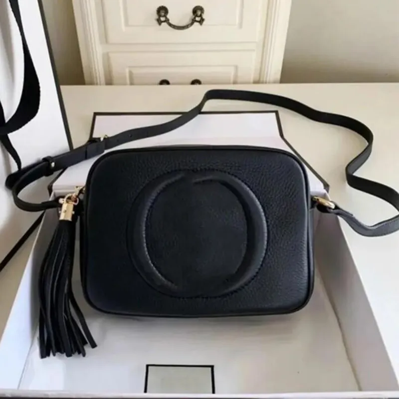 Mode Axelväskor Lyxiga Designerväskor Dam Tofs Disco SOHO Läder Shoppingväska Crossbody Handväskor Crossbody-väskor Tygväska Handväska Plånböcker 7A