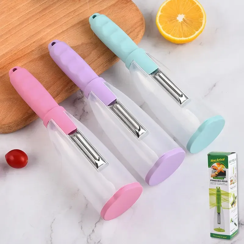 Kitchen Accessories Storage Paring Knife Manual With Container Hand Fruit Food Ginger Slicer Vegetable Potato Peeler