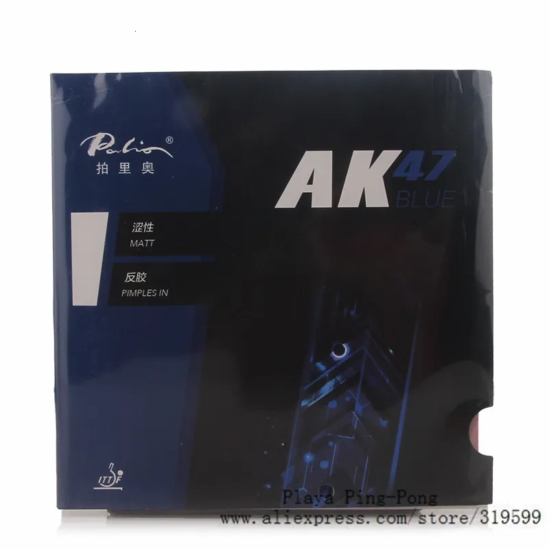 Tafeltennisrackets Original Palio AK 47 40 BLAUW Mat H3840 Pipsin Rubberspons AK47 tenis de mesa 230627