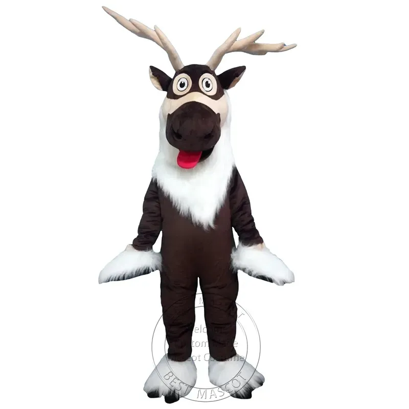 Hot Sales Kerst rendier Mascottekostuum Fancy dress carnaval Kerstkostuum Pluche kostuum