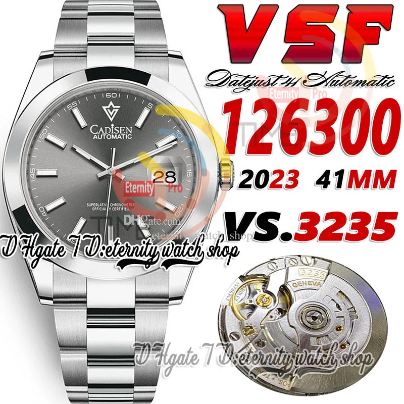 2023 sbf126300 DD3235 VSA3235 Reloj automático para hombre 41MM Bisel pulido Dial gris Marcadores SS 904L OysterSteel Pulsera Super Edition reloj de pulsera de eternidad