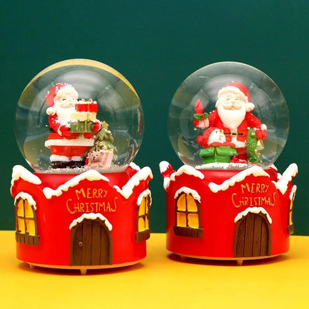 Globe Roterende Ontwerp Mooie Kerstboom Muziek sneeuwbol decoratie voor kantoor
