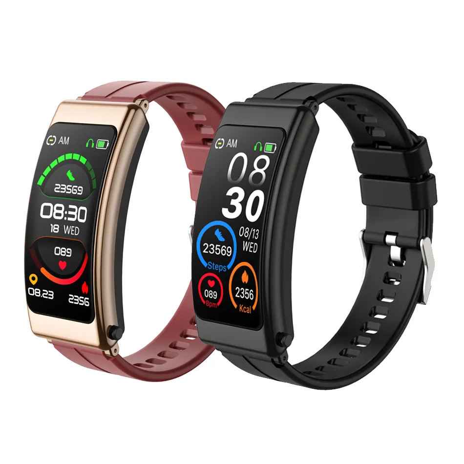 K13 Bluetooth Smart Watch met oordopjes Oproepherinnering Smartwatch-display Draadloos kleurenscherm Telefoonarmband Gezondheidsbewaking Muziek Slimme armband in doos