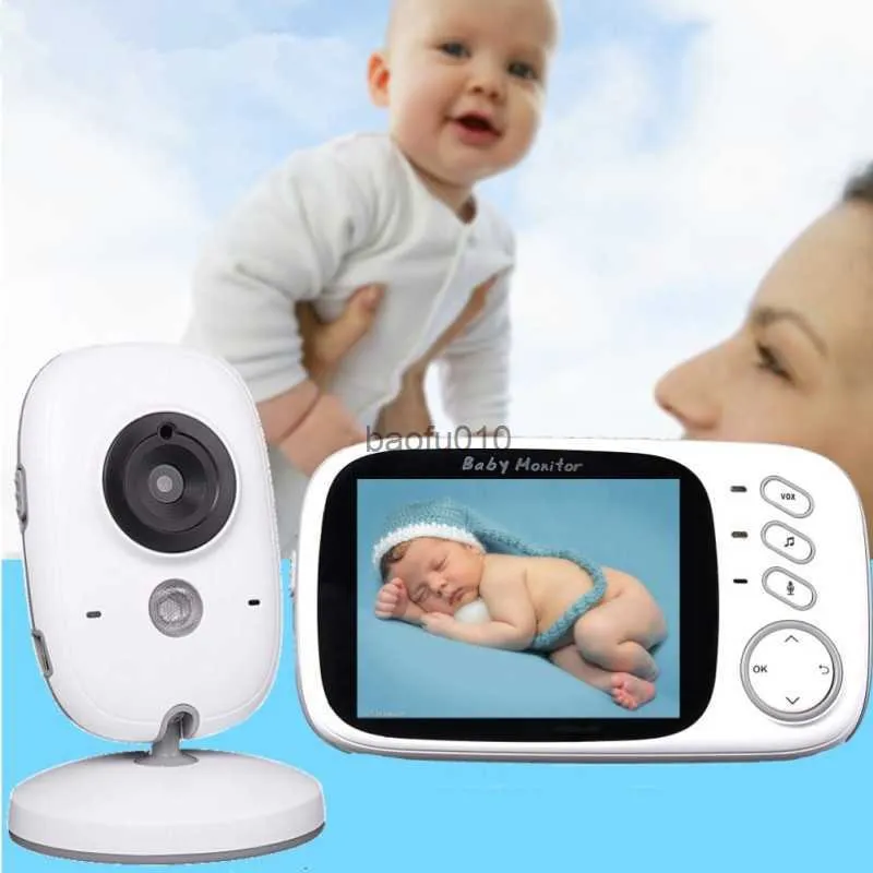 Video-Babyphone 2,4 G Wireless mit 3,2 Zoll LCD 2-Wege-Audio-Talk Nachtsicht-Überwachungskamera Babysitter L230619