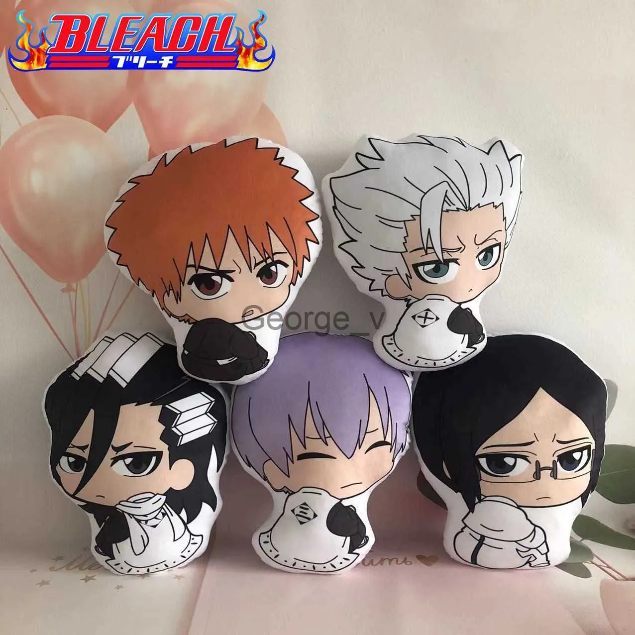 Мягкие плюшевые животные 40см Bleach Peripheral Anime Pillow Kurosaki Ichigo Двусторонняя печать Shaped Manga Sofa Cushion Мягкие плюшевые игрушки Кукла J230628