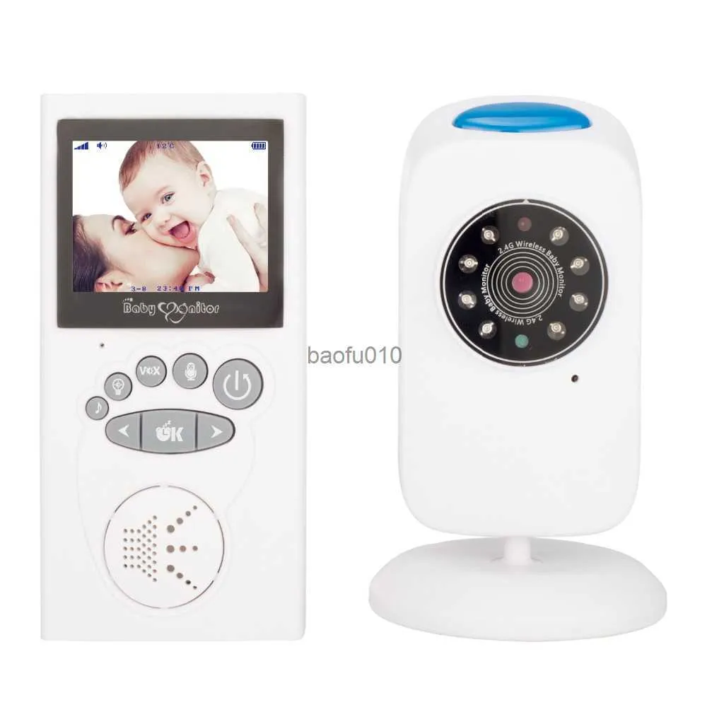 Monitor per bambini a colori video wireless da 2,4 pollici Videocamera di sicurezza per bambini ad alta risoluzione Visione notturna Monitoraggio della temperatura L230619