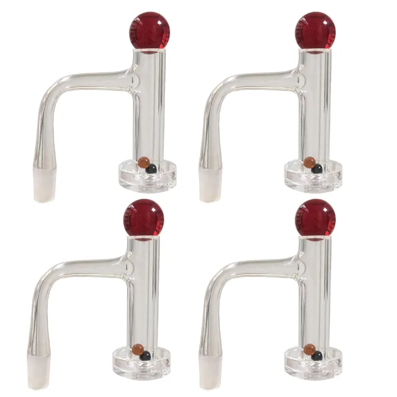 Mélangeur à doigts entièrement soudé Quartz Banger Nail avec verre de couleur Carb Cap Terp Ball Bord biseauté Terp Slurper Soudure sans soudure pour bangs en verre Narguilé Dab Rig Bubbler