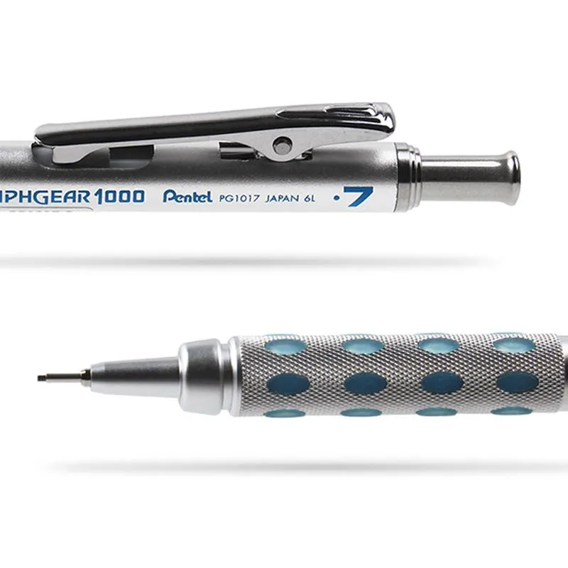 Kalemler 1 Parça Pente Graphgear 1000 Alüminyum Namlu Yüksek Kaliteli Çizim Mekanik Kalem 0.3/0.5/0.7/0.9mm