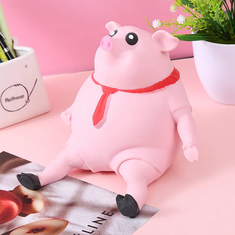 Cochon Rose Jouet Anti-stress à Presser - Sans Plomb, Sans Mercure - Pour Enfants Et Adultes