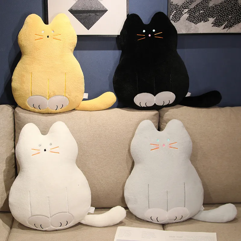 Plush Pillows Cushions 48cm Cat Pillow Biscuits Animal Doll Toys Big Cushion Cover Peluche For Sofa Decoration 230628