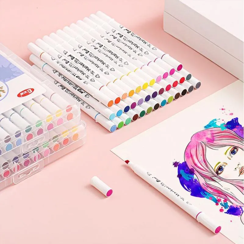 Marker 36 Sketch Color Sketch Art Marker Pen Doppio Suggerimenti Penne per Manga Artist Marker Art Formies School WaterColor Pen Stationery