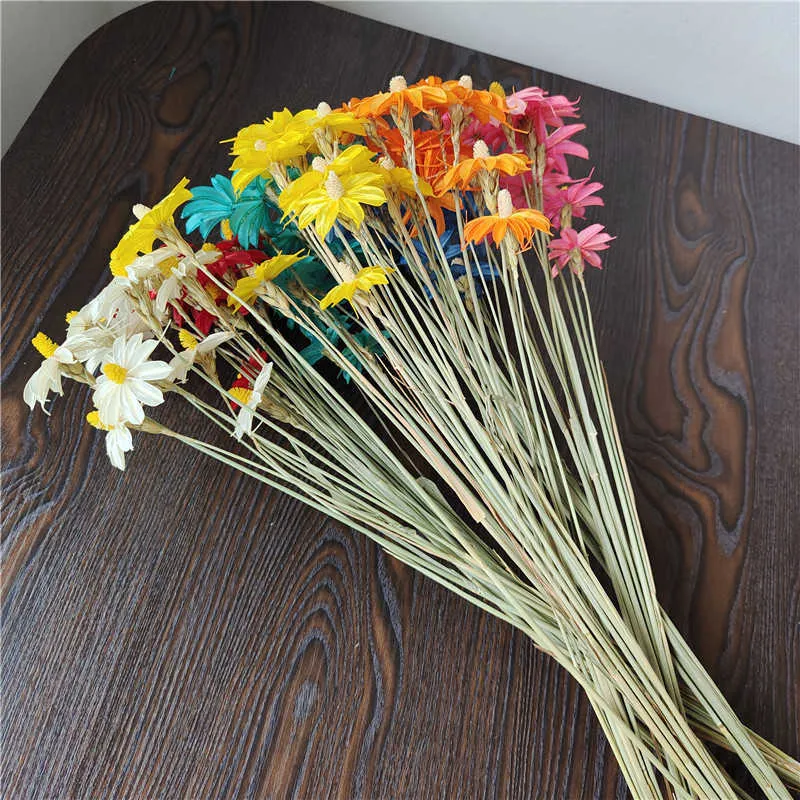 Dried Flowers 3-6cm head 9pcs/bouquet natural real plant materials handmade Oncidium graft dried flowers for wedding party home decoration