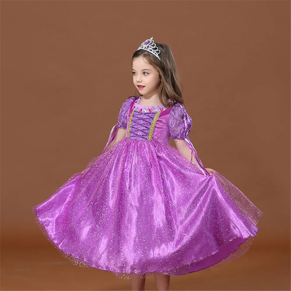 Acheter Robe de princesse Raiponce pour bébé fille, tenue de soirée Cosplay  emmêlée, cadeau d'anniversaire, Costume d'halloween pour enfants de 2 à 10  ans