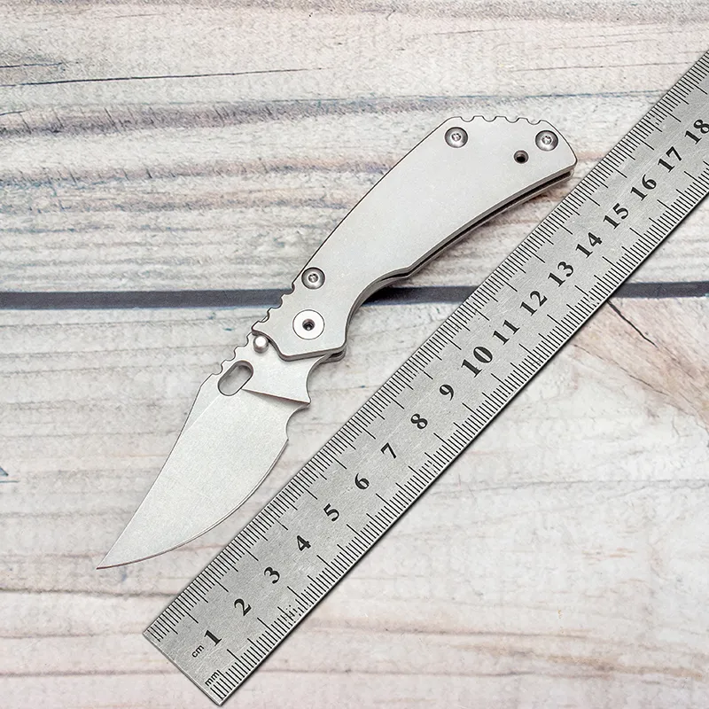 EVIL EYES Custom New PT Klappmesser Praktischer Stone Wash Titangriff Hohe Härte CPM 20CV Klinge Outdoor-Ausrüstung Taktische Tasche EDC Camping Survival Tools