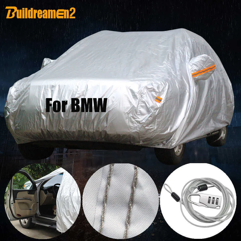 أغطية Buildreamen2 سيارة كاملة من الشمس والثلج والمطر والخدش والحماية من الغبار غطاء تلقائي مضاد للماء لسيارات BMW 1 3 5 7 M Series X1 X3 X4 X5 X6HKD230628