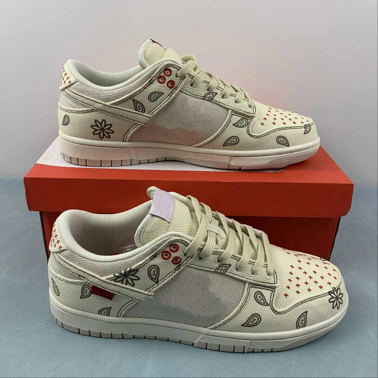 SB Dunks Low Designer Stranger Things Shoes Beige/Red Outdoor Casual